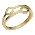 14K Yellow Gold Double Marquise Ring Minimalist Jewelry