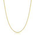 14K Yellow Gold Filled 2.1 Millimeter Cable Chain Pendant Necklace 16 To 30 Inches .