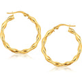 14K Yellow Gold Hoop Earrings 1 1 8 Inch