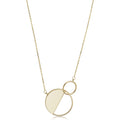 14K Yellow Gold Interlocking Circle Geometric Necklace 17 Inches