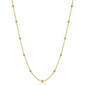 14K Yellow Gold Italian Beads Station Necklace