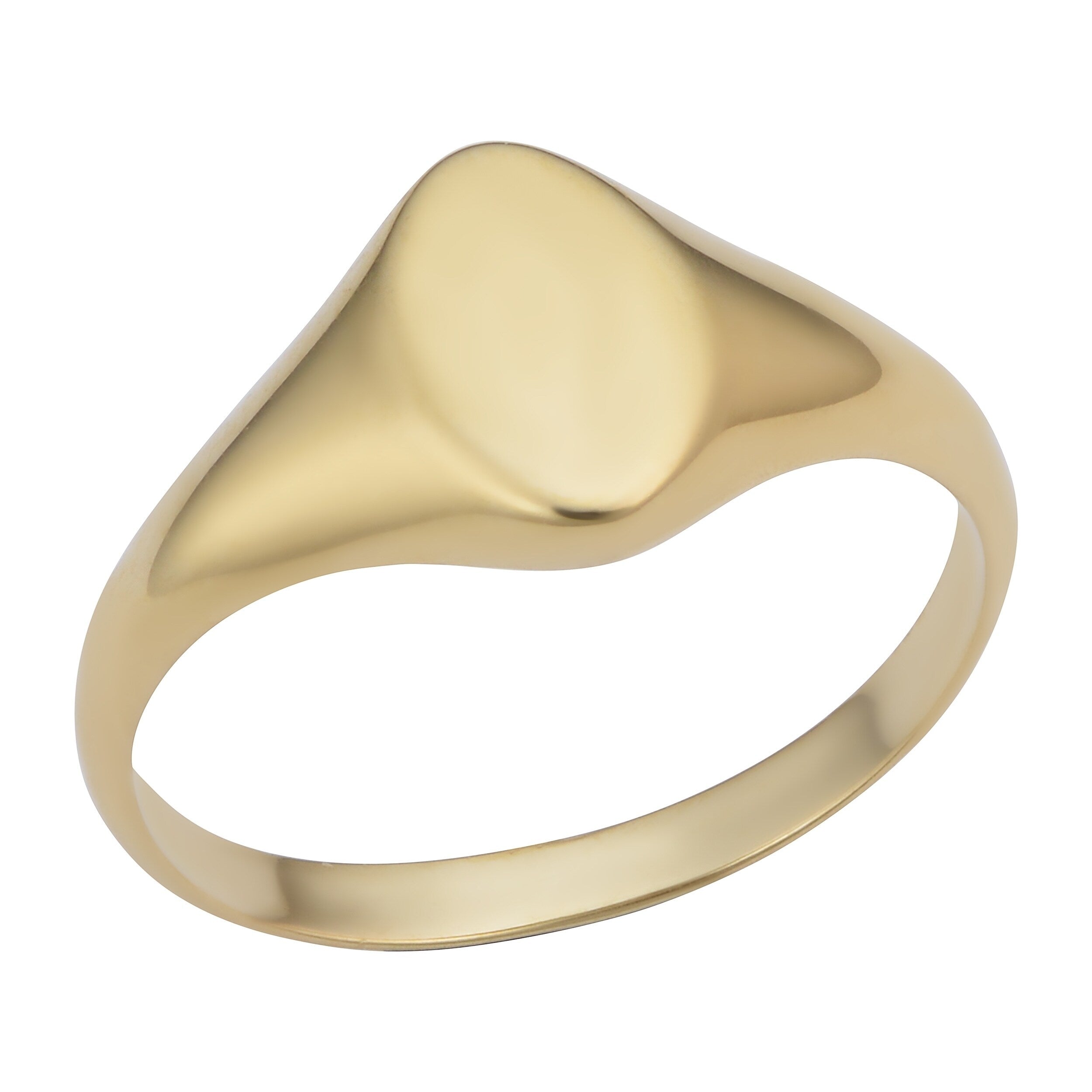 14K Yellow Gold Marquise Signet Ring Sizes 4 7