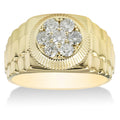 14K Yellow Gold Mens 4 5Ct Tdw Diamond Ring