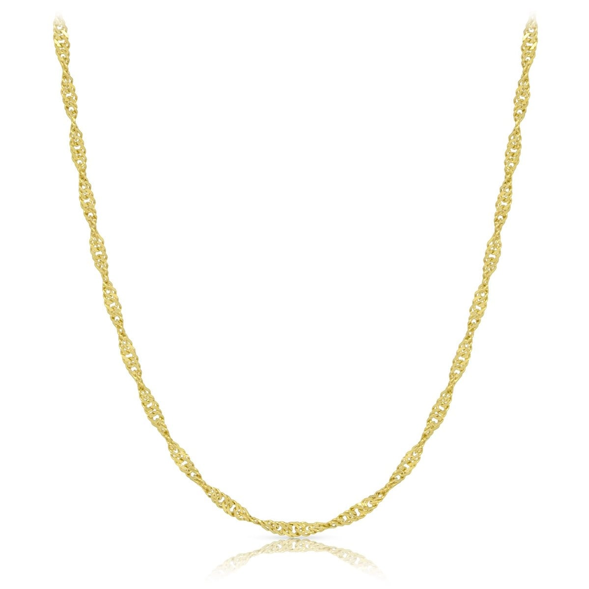 14K Yellow Gold Singapore Chain 1.0Mm