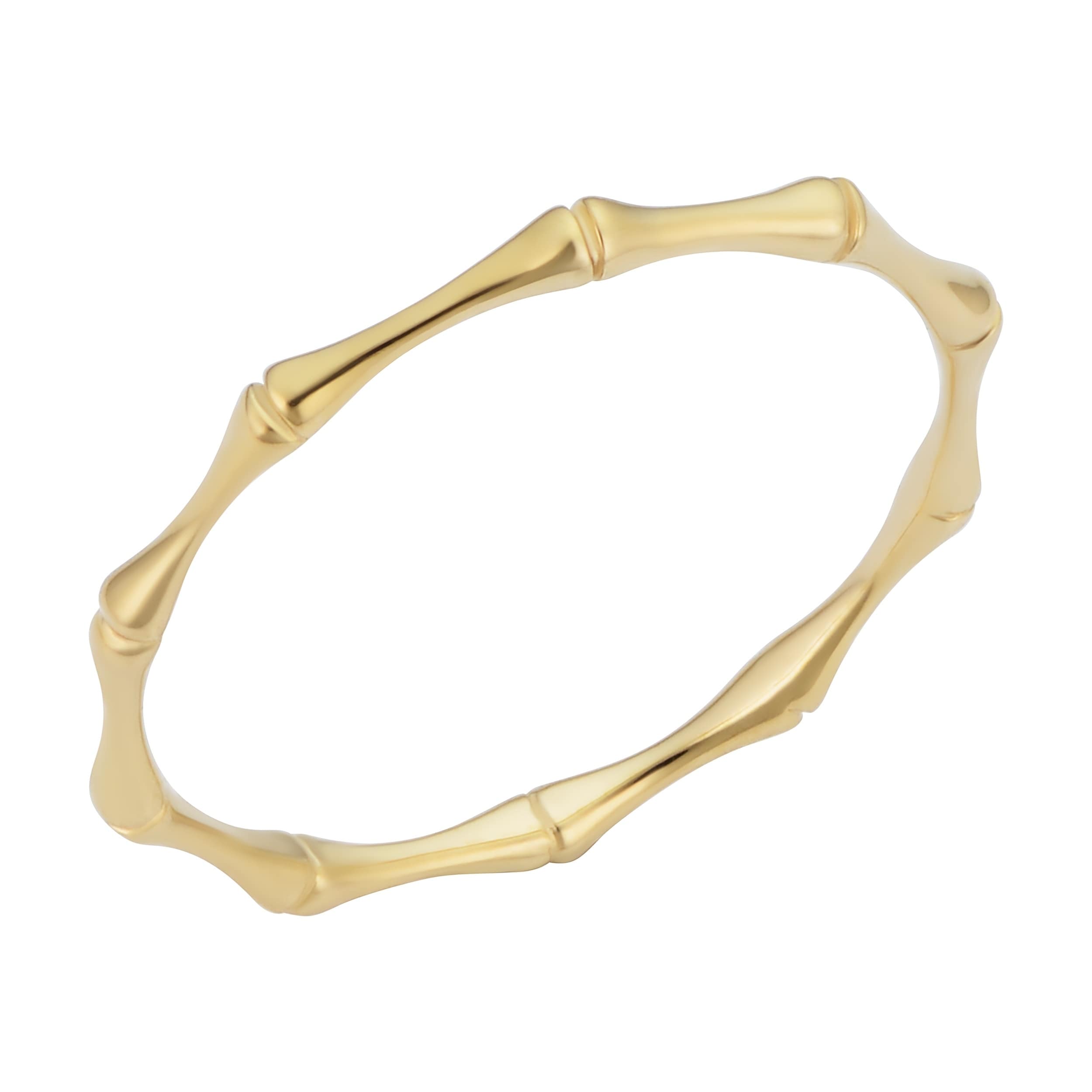 14K Yellow White Or Rose Gold 1.8 Millimeter Bamboo Ring Minimalist Jewelry