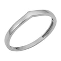 14K Yellow White Or Rose Gold 3.25 Millimeter Chevron Midi Stackable Minimalist Ring