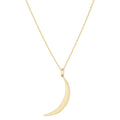 14K Yellow Or Rose Gold Crescent Moon Necklace 18 Inches
