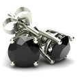 14K Yellow Or White Gold 1 2Ct To 4Ct Black Diamond Studs