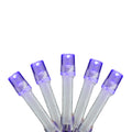 15 Battery Operated Blue Purple Micro Led Christmas Lights 4.8 Ft Purple Wire