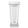 15 Inch Crystal End Table In Clear Mirror Finish