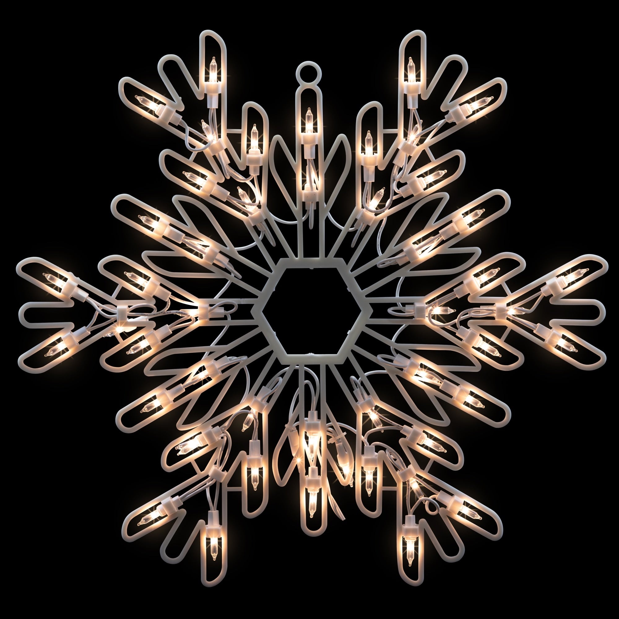 15.25 Lighted Snowflake Christmas Window Silhouette Decoration