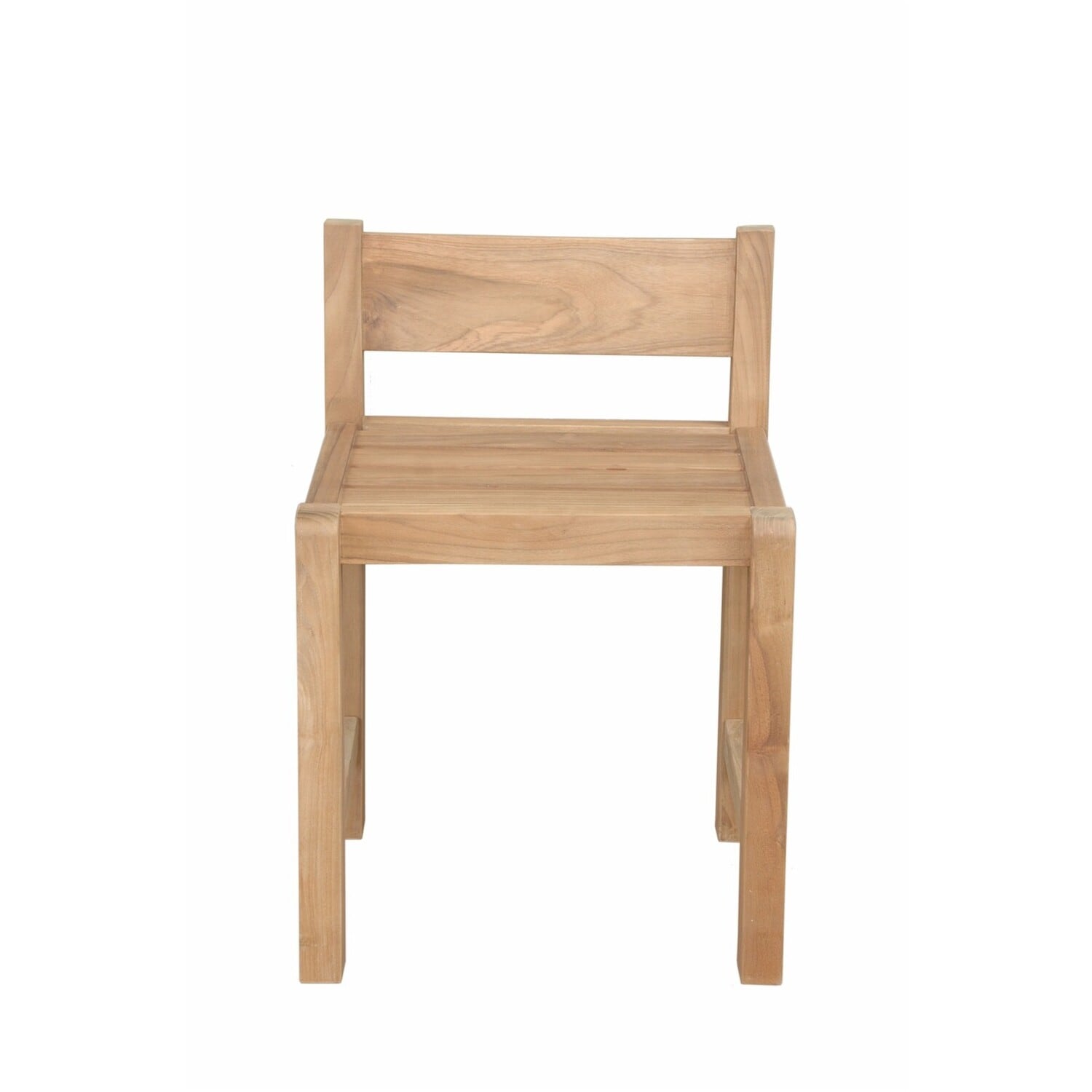 15.5 In.H Brown Finish High Upholstered Back Armless Dining Chair With Wood Seat Material