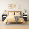 15.7 W Nightstand P2 Particleboard Matte Melamine Handleless 2 Drawers Us Outlet