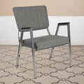 Hercules Series 1500Lb. Rated Antimicrobial Bariatric Medical Reception Arm Chair With 3 4 Panel Back
