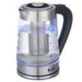 1500W Electric Kettle With Speedboil Tech 1.8 Liter Cordless With Led Light Blue Glass