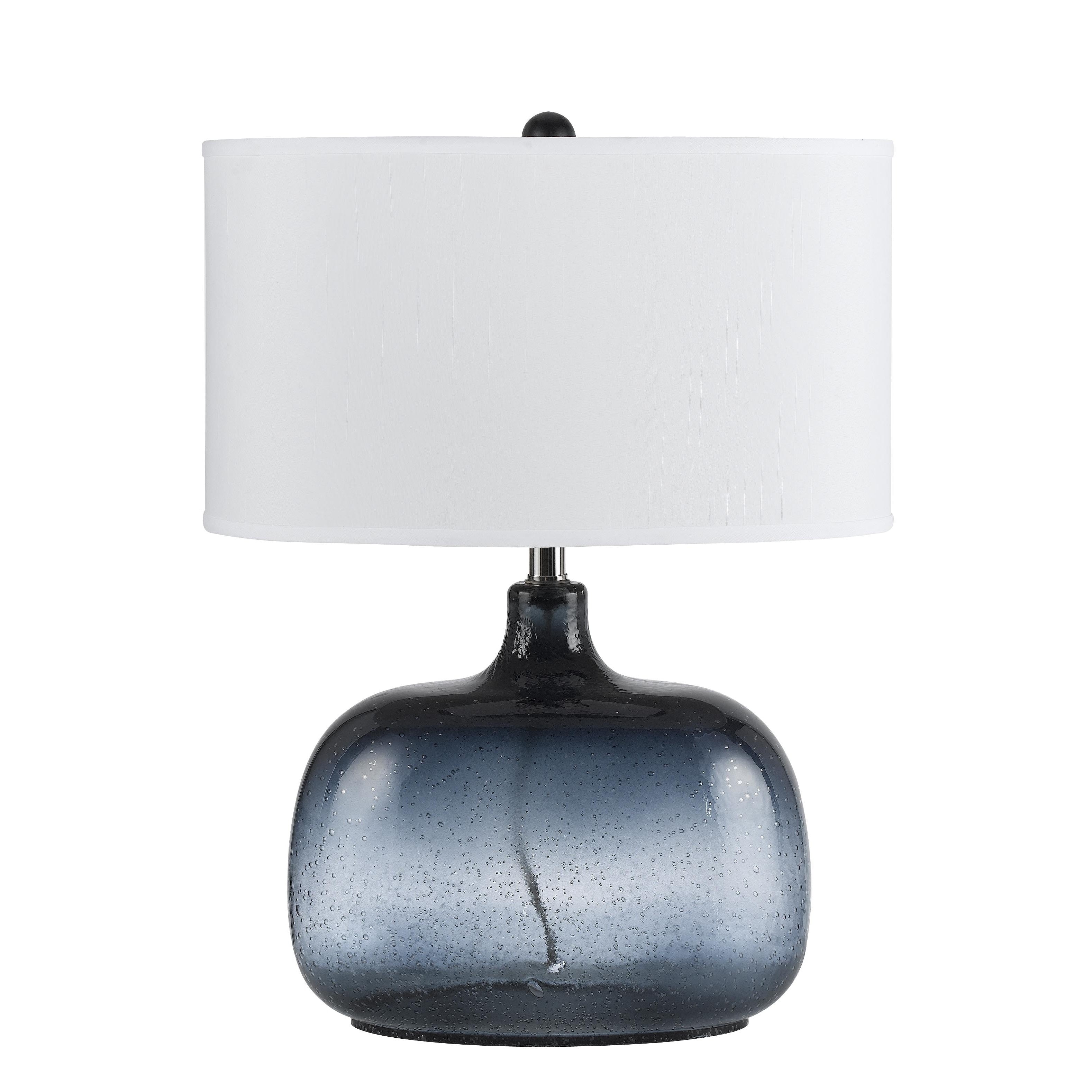 Christi Blue Glass 150 Watt 3 Way Table Lamp