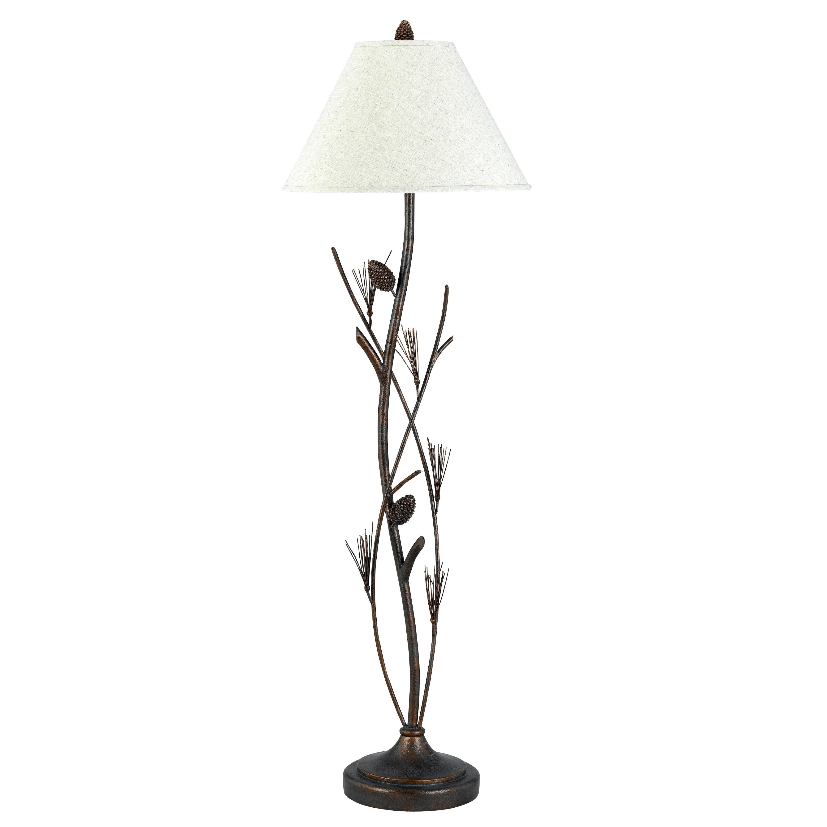 White Grey Iron Pine Twig Floor Lamp