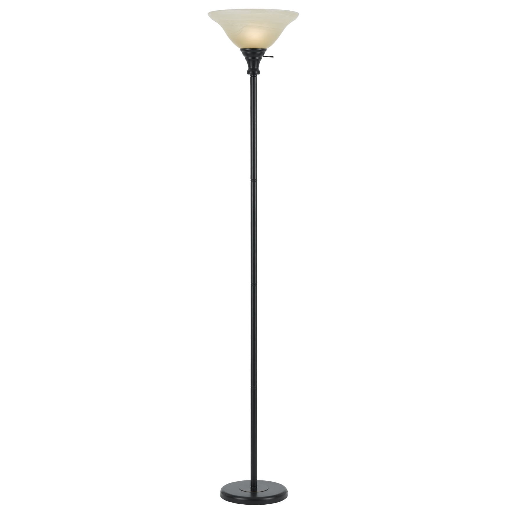 Glass Shade 3 Way 150 Watt Torchiere