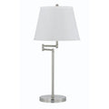 Andros Off White Shade And Steel Base 150 Watt 3 Way Table Lamp