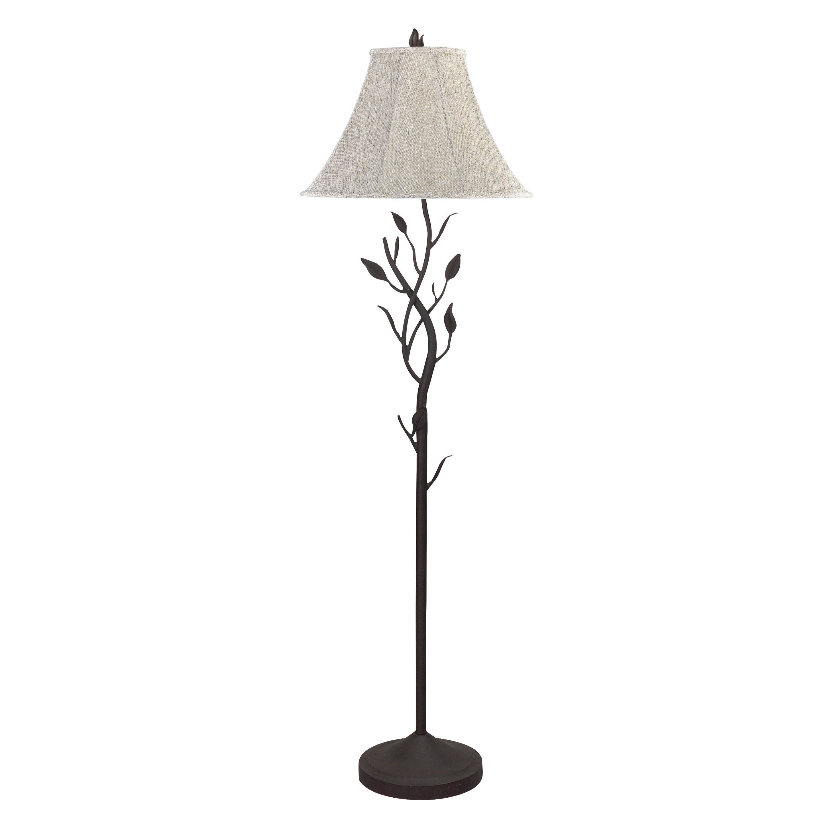 Black Metal Hand Forged Iron150 Watt 3 Way Floor Lamp
