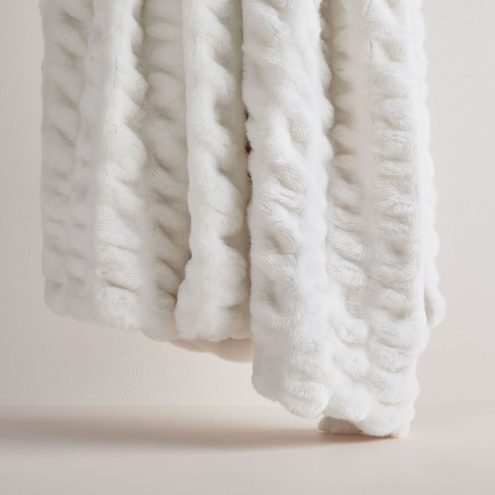 Faux Fur Cascade Throw