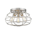 15 Cage Framed 3 Light Flush Mount