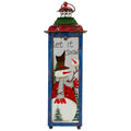 Red White And Green Snow Christmas Lantern 15 N A