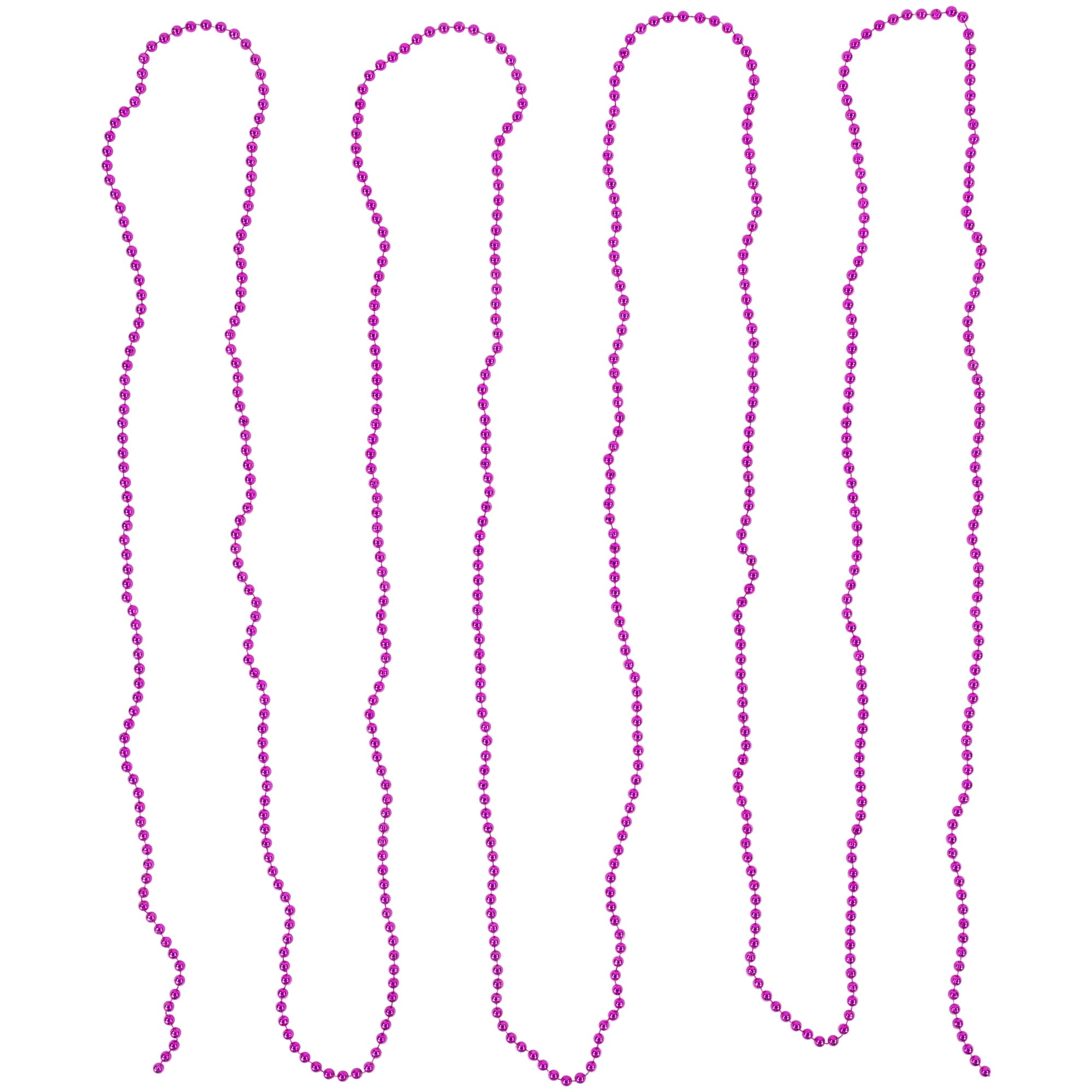 Shiny Metallic Royal Purple Beaded Christmas Garland 15 X 6Mm N A