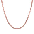 Sterling Essentials Italian Rose Gold Over Silver 2 Mm Box Chain 16 30 Inch