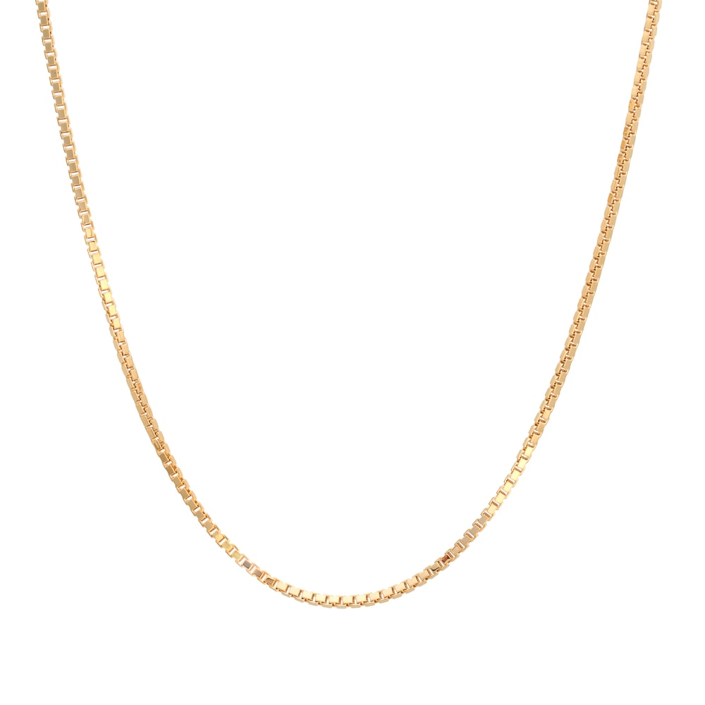Roberto Martinez Italian Roberto Martinez Yellow Gold Plated Silver 1.25 Mm Box Chain 16 30 Inch