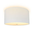 16 Moderne Flush Mount Converter Kit White Linen Drum Lampshade 16X16X9