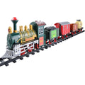 16 Piece Battery Operated Lighted And Animated Continental Express Train Set With Sound Red