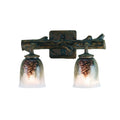 16 Wide Pinecone 2 Light Hand Painted Wall Sconce