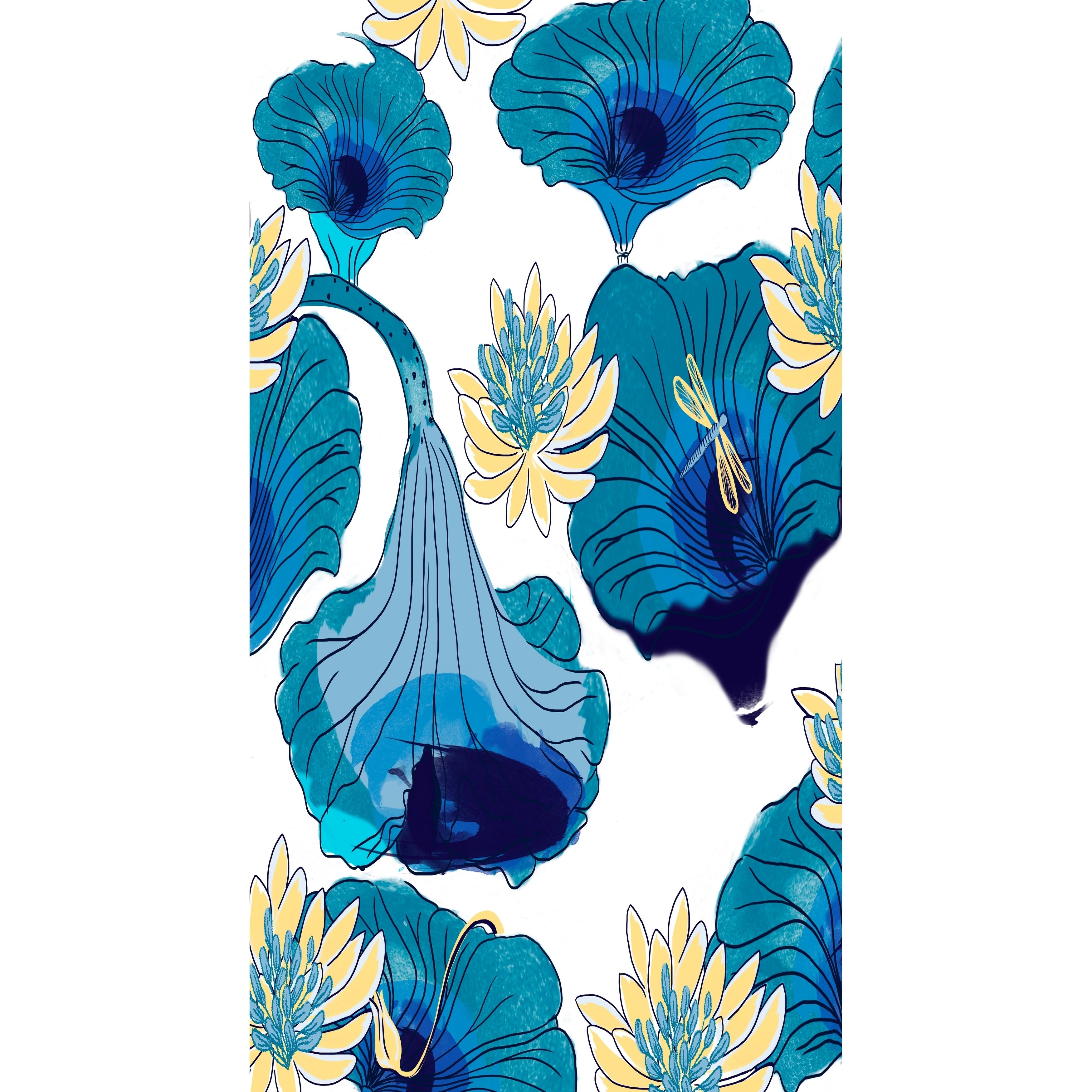 18 X 30 Inch Lotokoi Floral Print Kitchen Towel