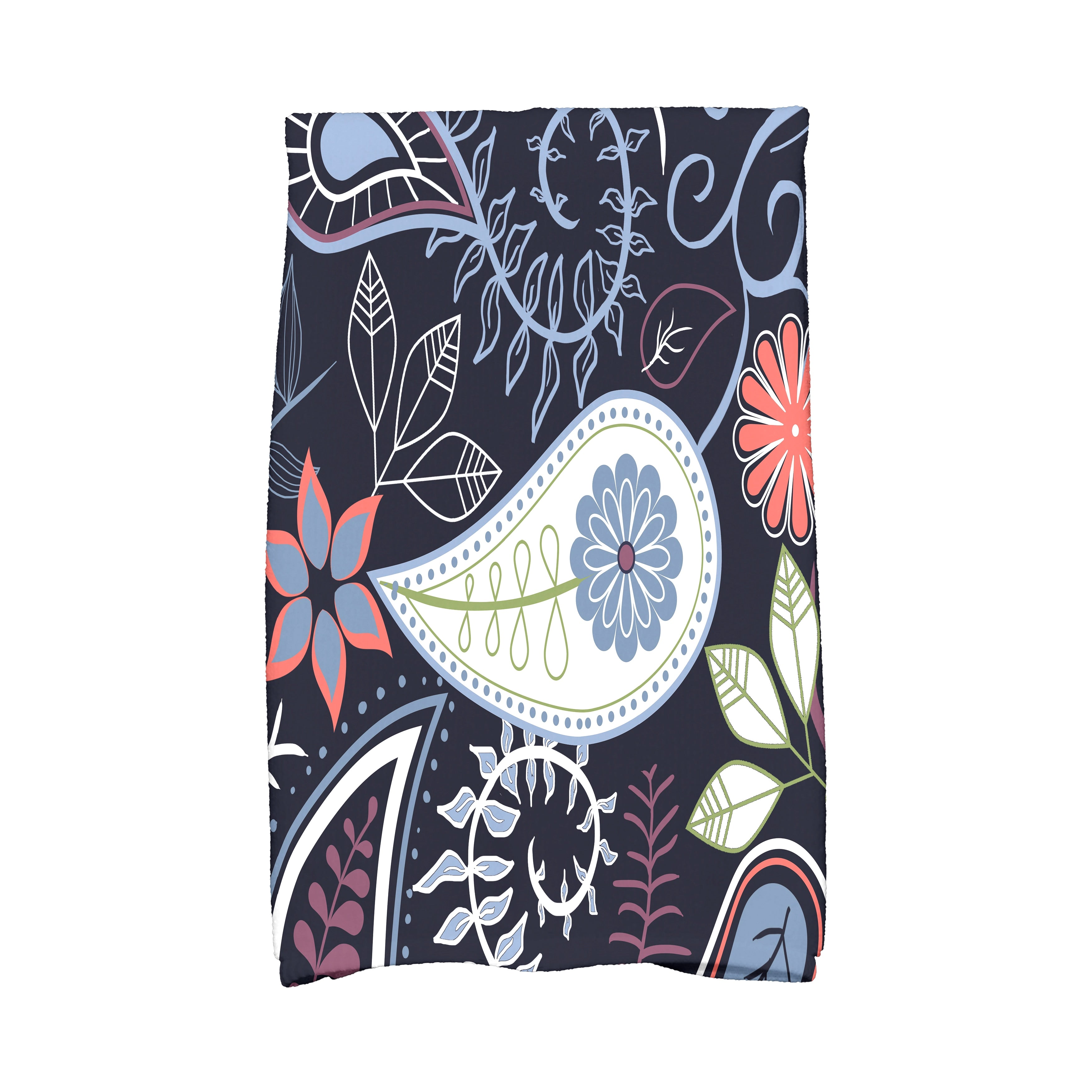 16 X 25 Inch Paisley Floral Floral Print Hand Towel