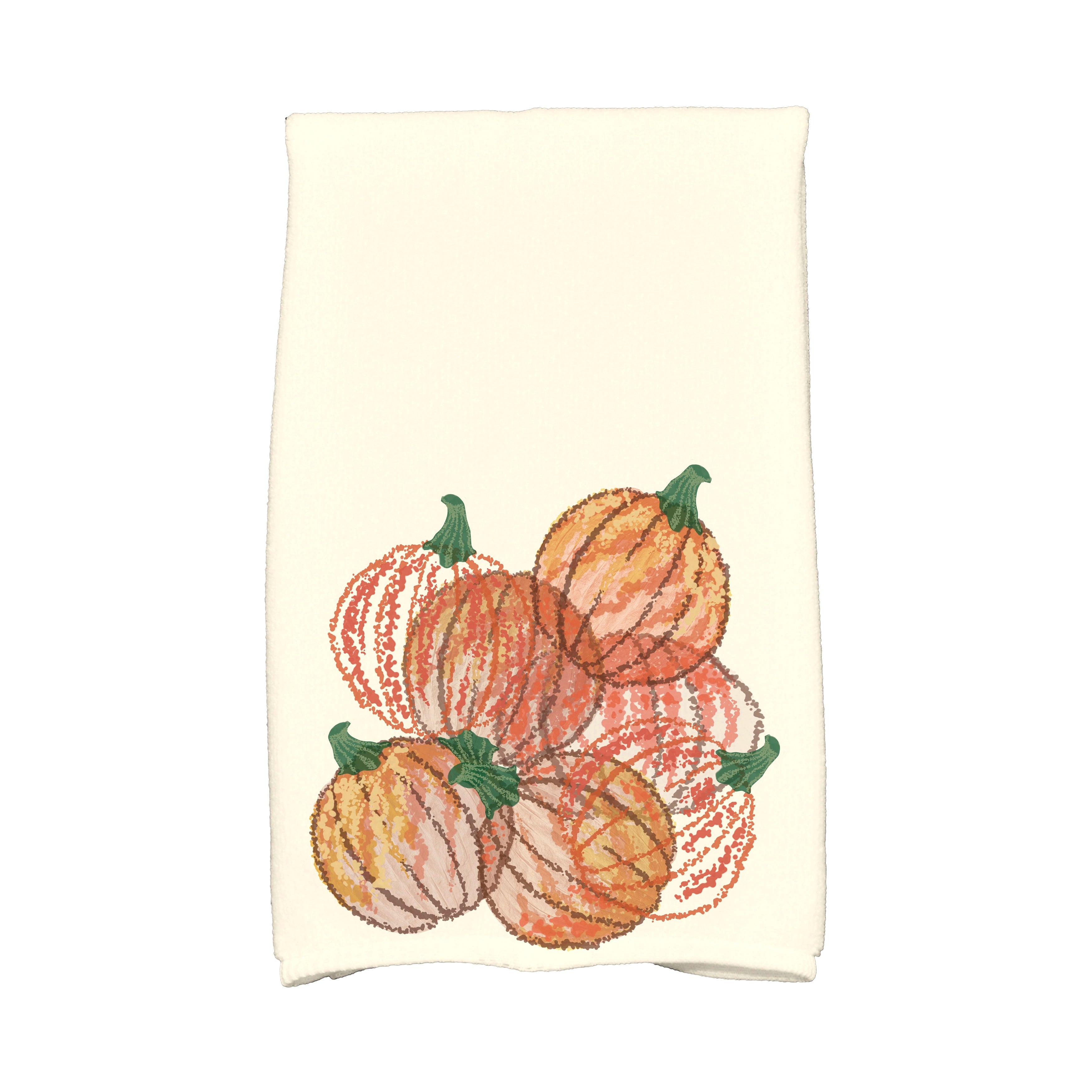 16 X 25 Inch Pumpkin Pile Holiday Geometric Print Hand Towel