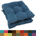 Blazing Needles 16 Inch Microsuede Dining Chair Cushions Set Of 4