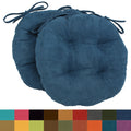 Blazing Needles 16X16 Inch Round Microsuede Chair Cushions Set Of 4