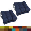 Blazing Needles 16X16 Inch Solid Squared Outdoor Spun Polyester Chair Cushions Set Of 4 16 X 16