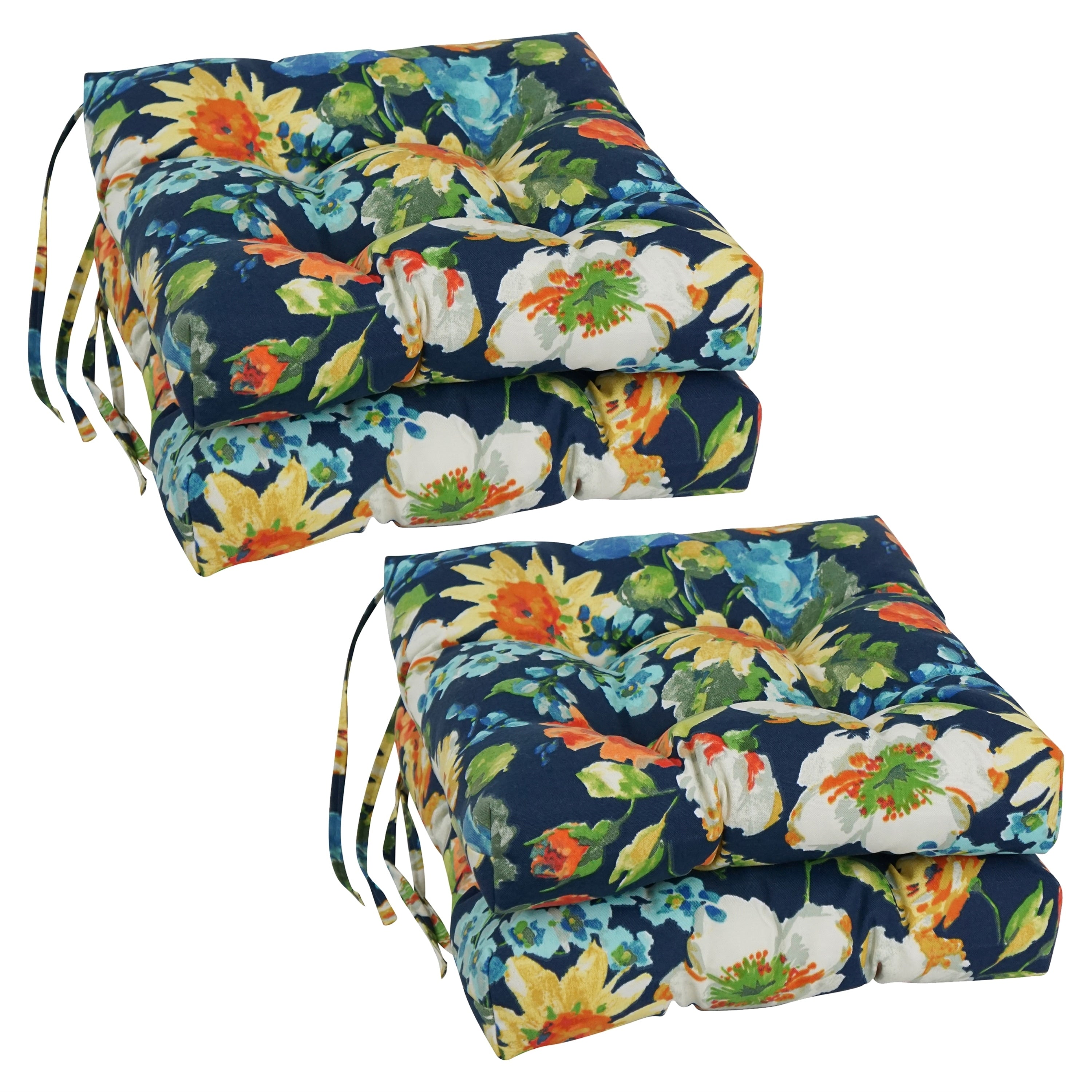 Blazing Needles 16 Inch Indoor Outdoor Chair Cushion Set Of 4 16 X 16