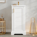 16 Inch White French Style Bathroom Vanity W Ceramic Sink Freestanding Single Set Soft Close Door