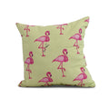 16 X 16 Inch Flamingo Fanfare Martini Animal Print Outdoor Pillow