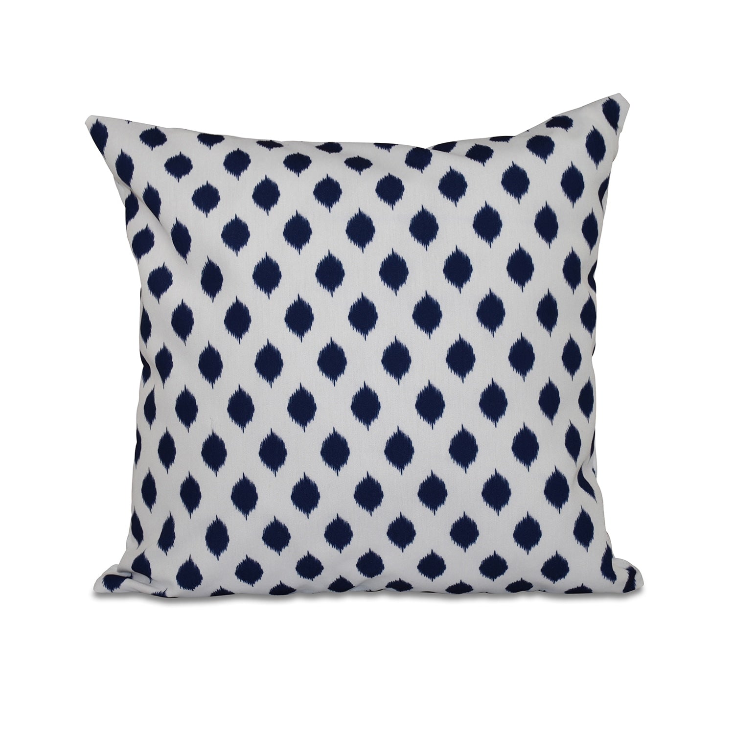 16 X 16 Inch Cop Ikat Geometric Print Outdoor Pillow