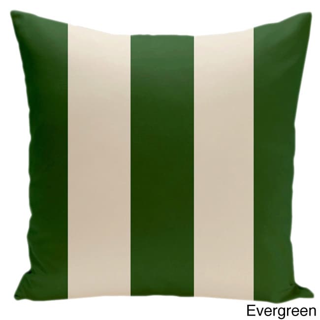 Square 16 Inch Holiday Brights Collection Stripe Throw Pillow
