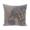 16 X 16 Inch Inky Blue Grey Animal Print Pillow