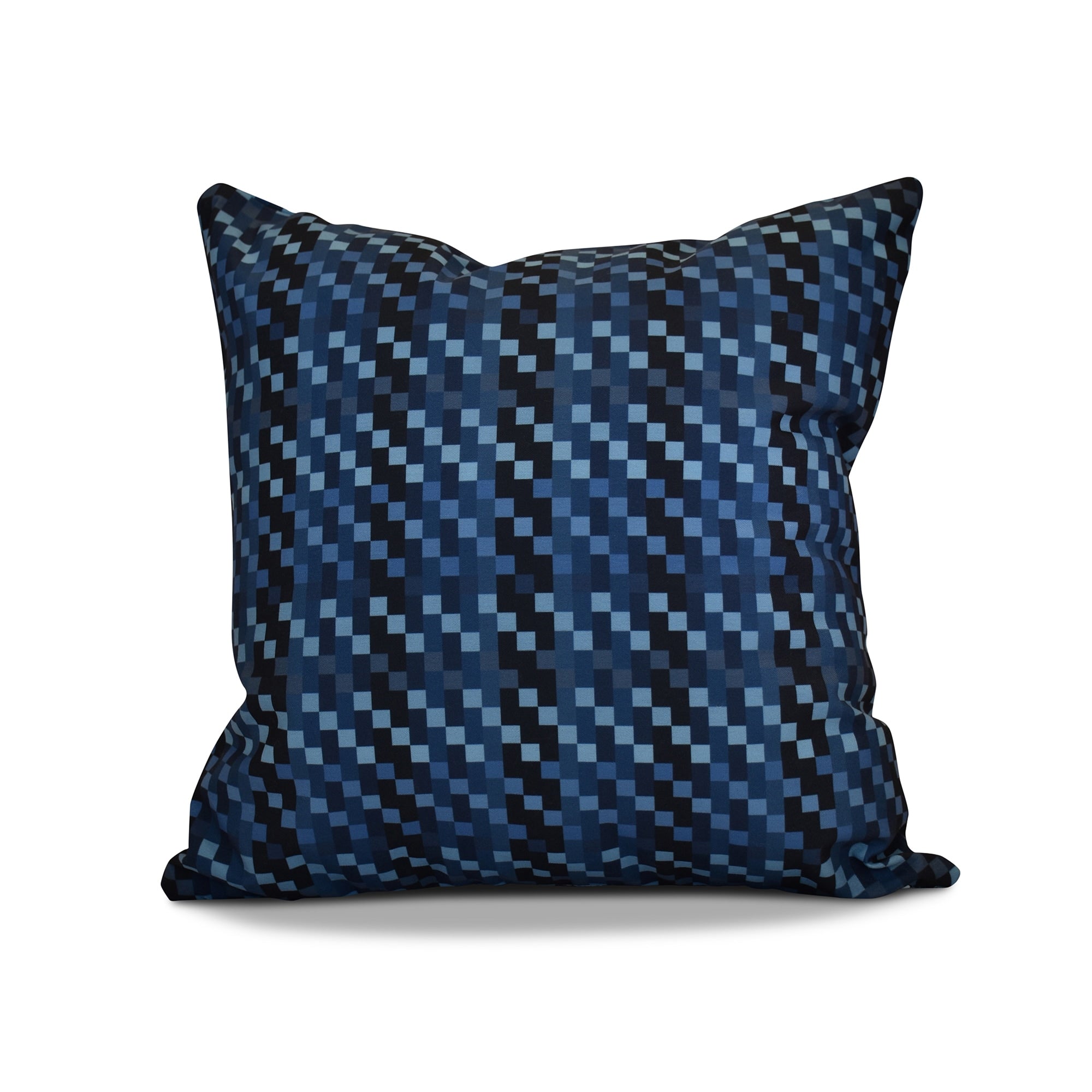 16 X 16 Inch Mad For Plaid Geometric Print Outdoor Pillow