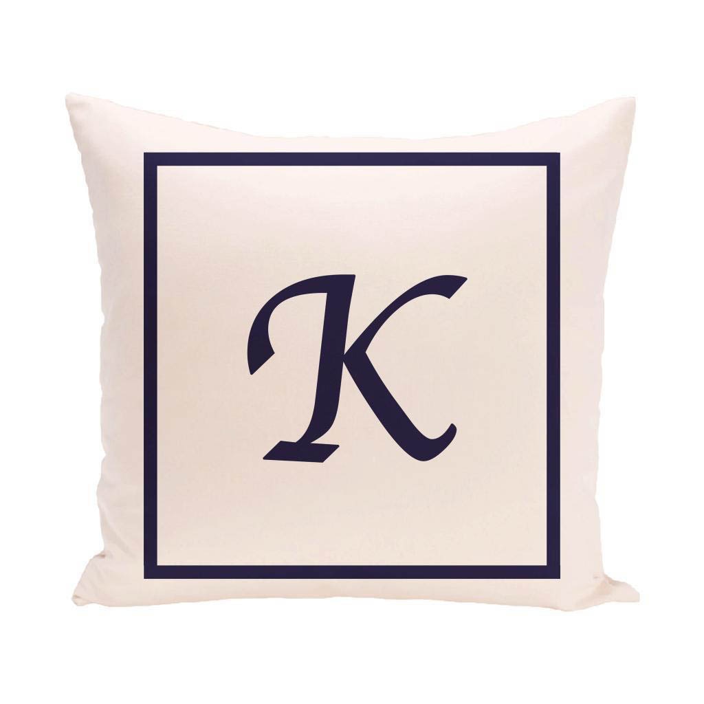 16 X 16 Inch Monogram Print Decorative Pillow