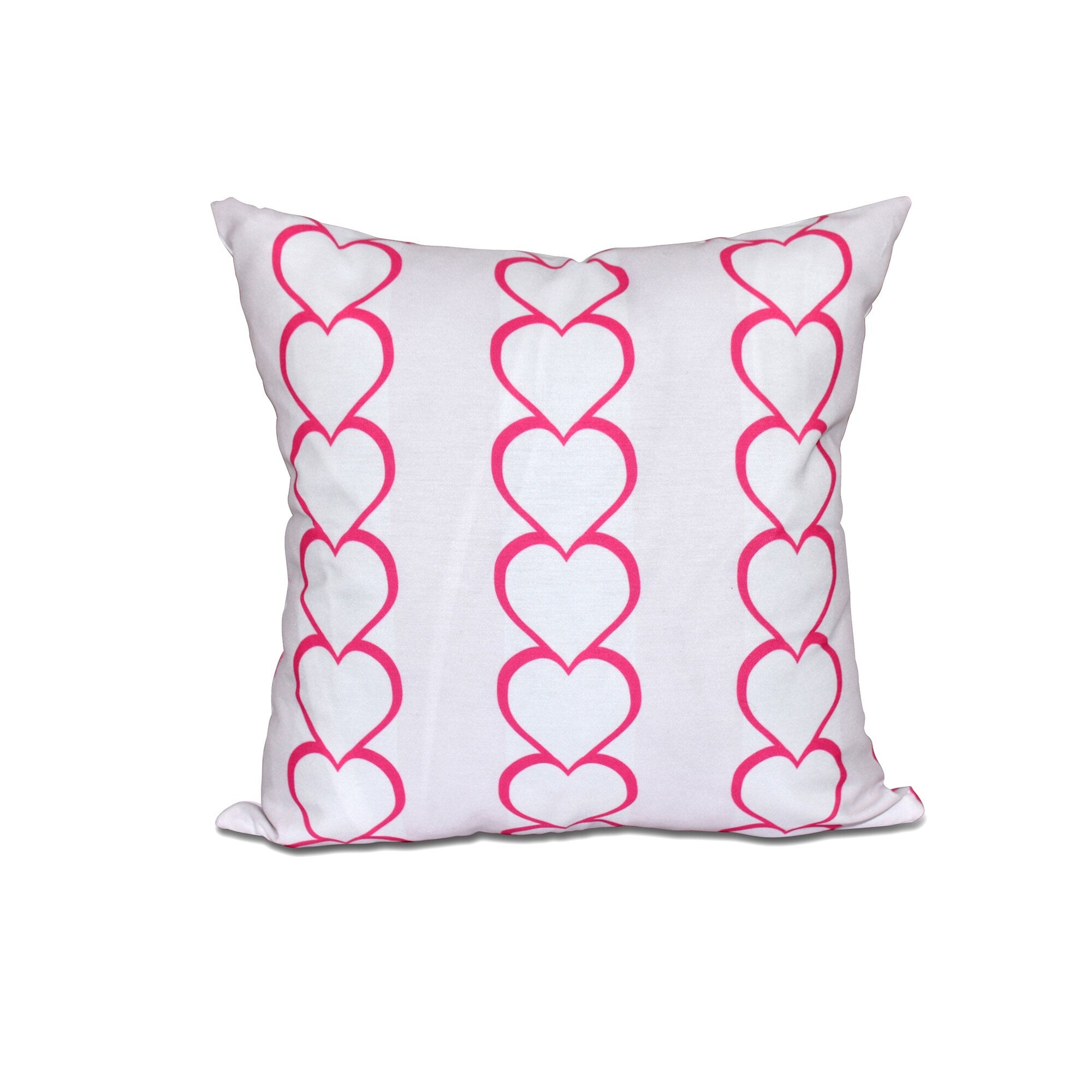 16 X 16 Inch Valentine Print Outdoor Pillow