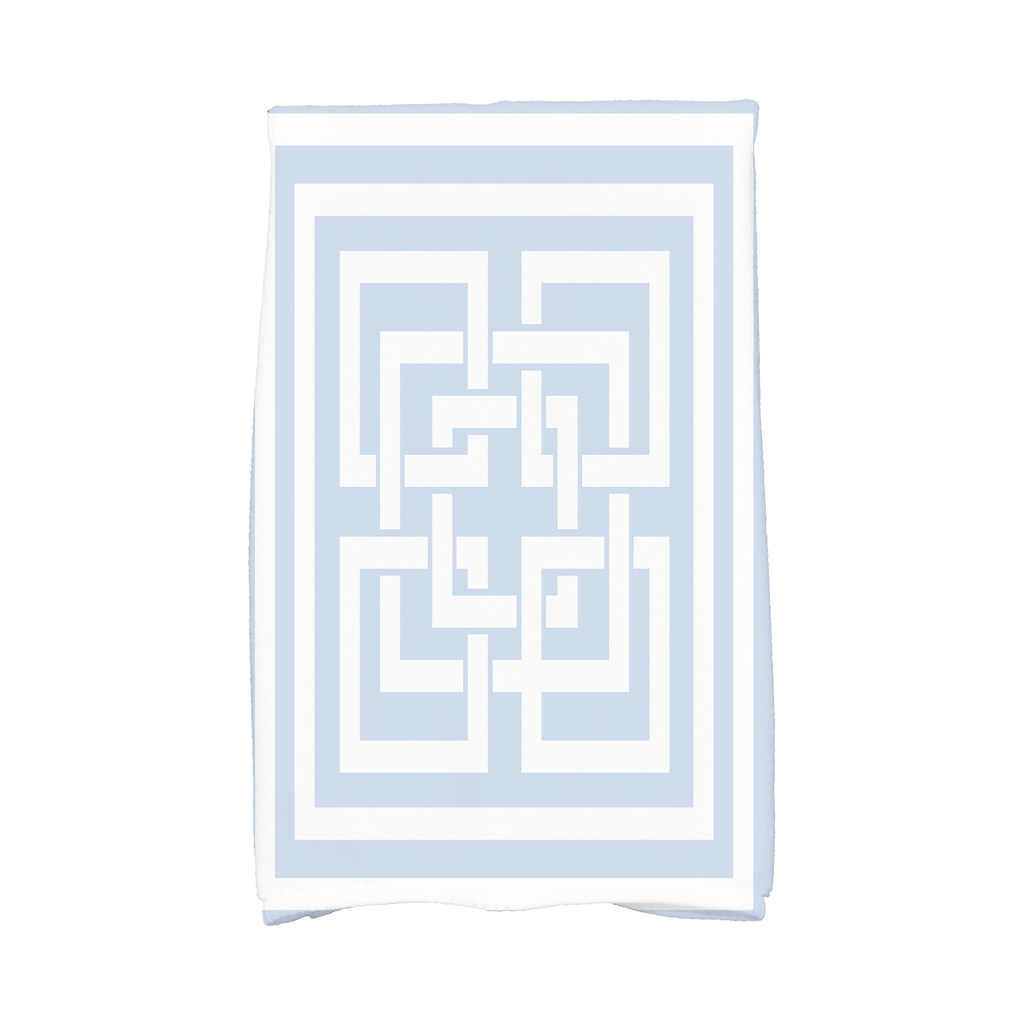 16 X 25 Inch Greek New Key Geometric Print Hand Towel
