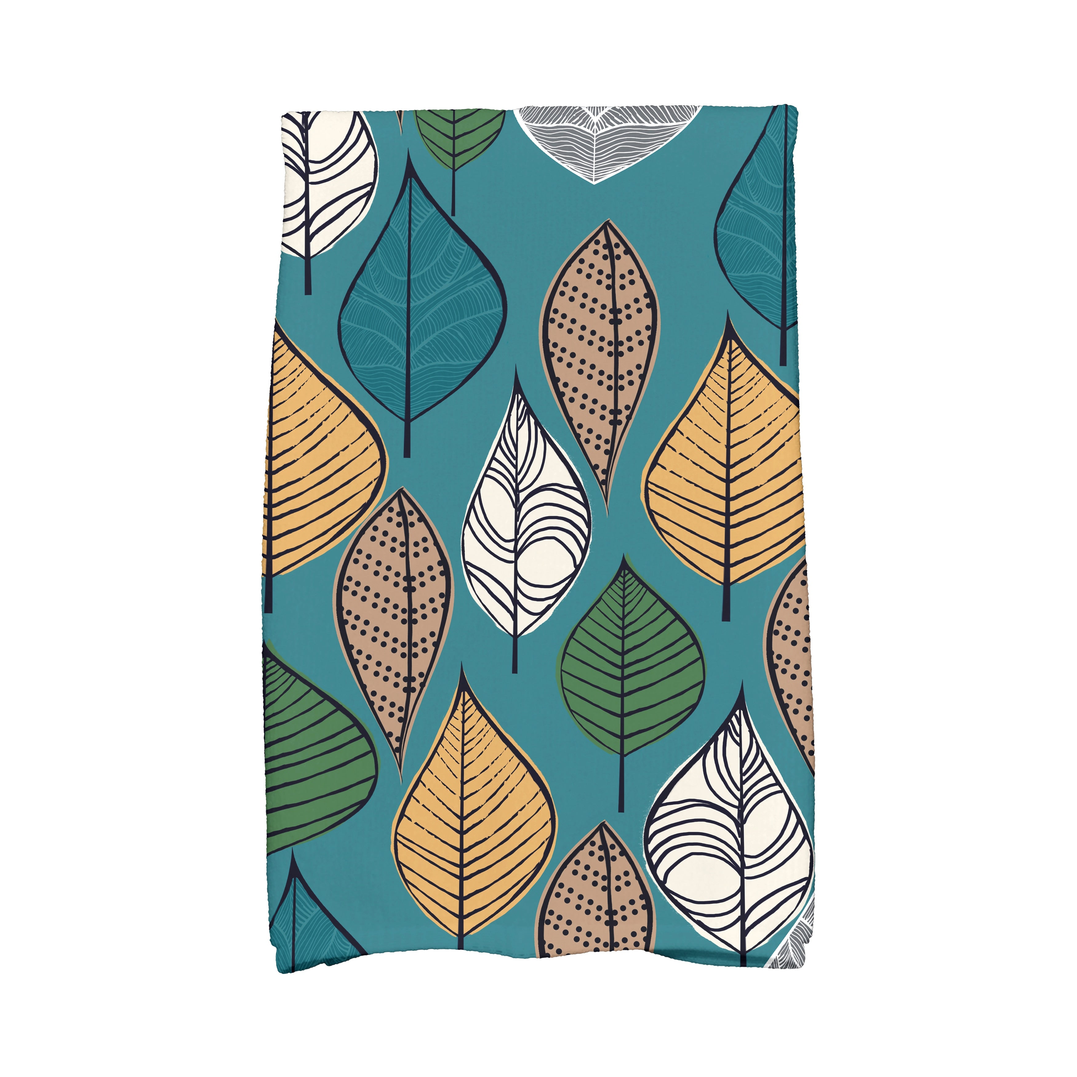 16 X 25 Inch Autumn Leaves Floral Print Kitchen Towel